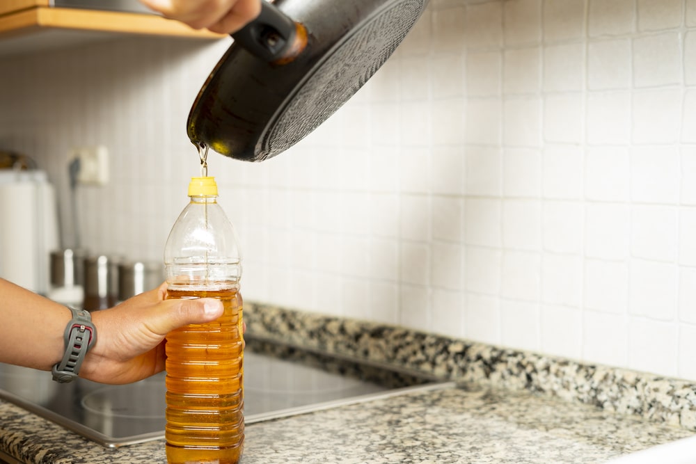 how to get rid of deep fat fryer oil