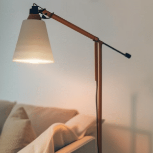 A DIY floor lamp