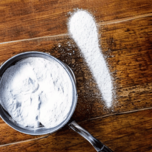 Baking soda for removing ink on a desk
