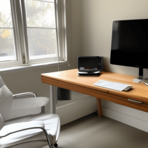 Clean and tidy home office desk