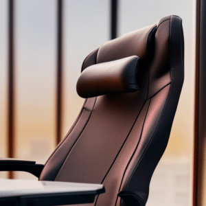 Gaming chair with cushion for neck support