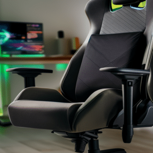 Lumbar cushion in a gaming chair