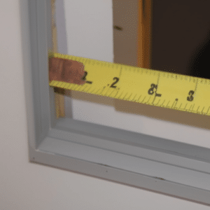 Measuring window frame using a measure tape
