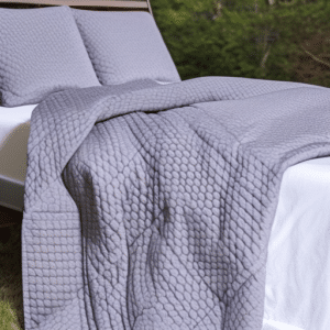 Weighted blanket in the bedroom