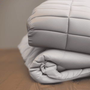 Weighted blanket on the table