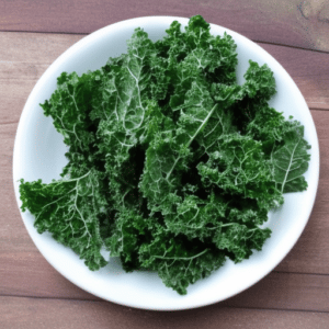 a plate of kale chips