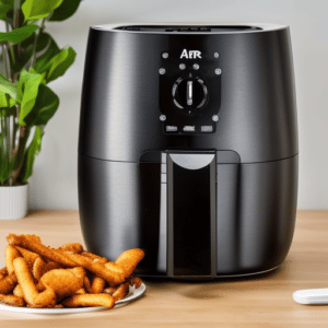 an air fryer and some chicken wings