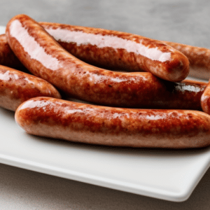 sausages on a plate