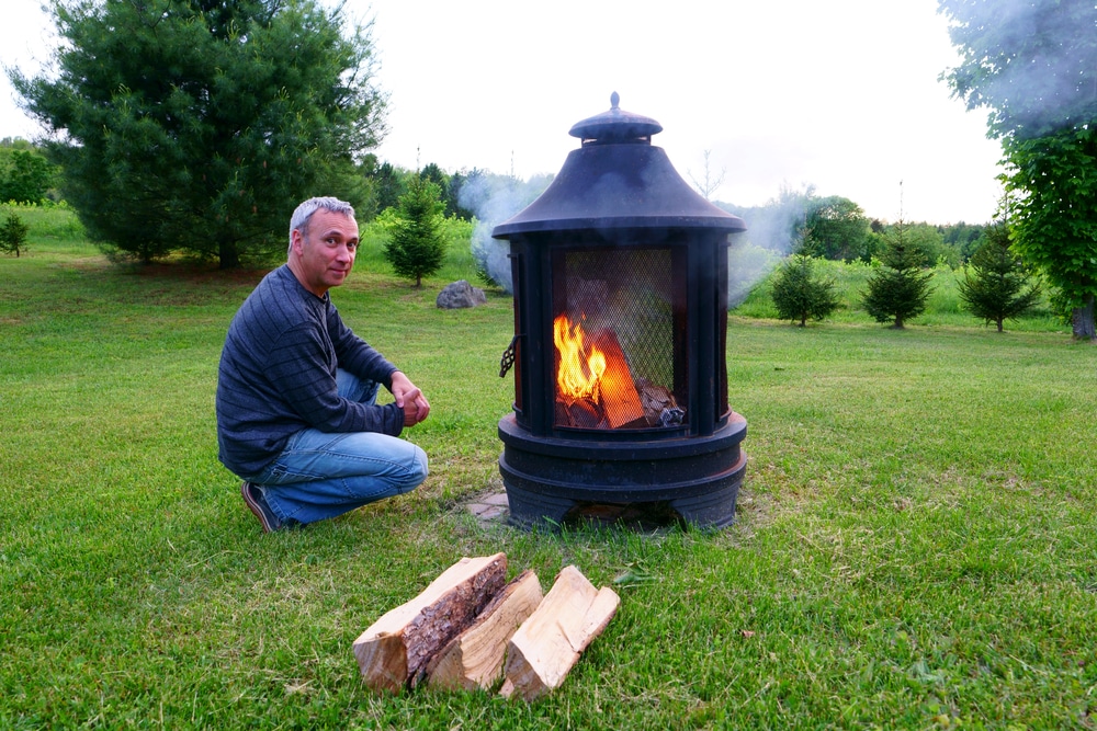 what to put under a chiminea