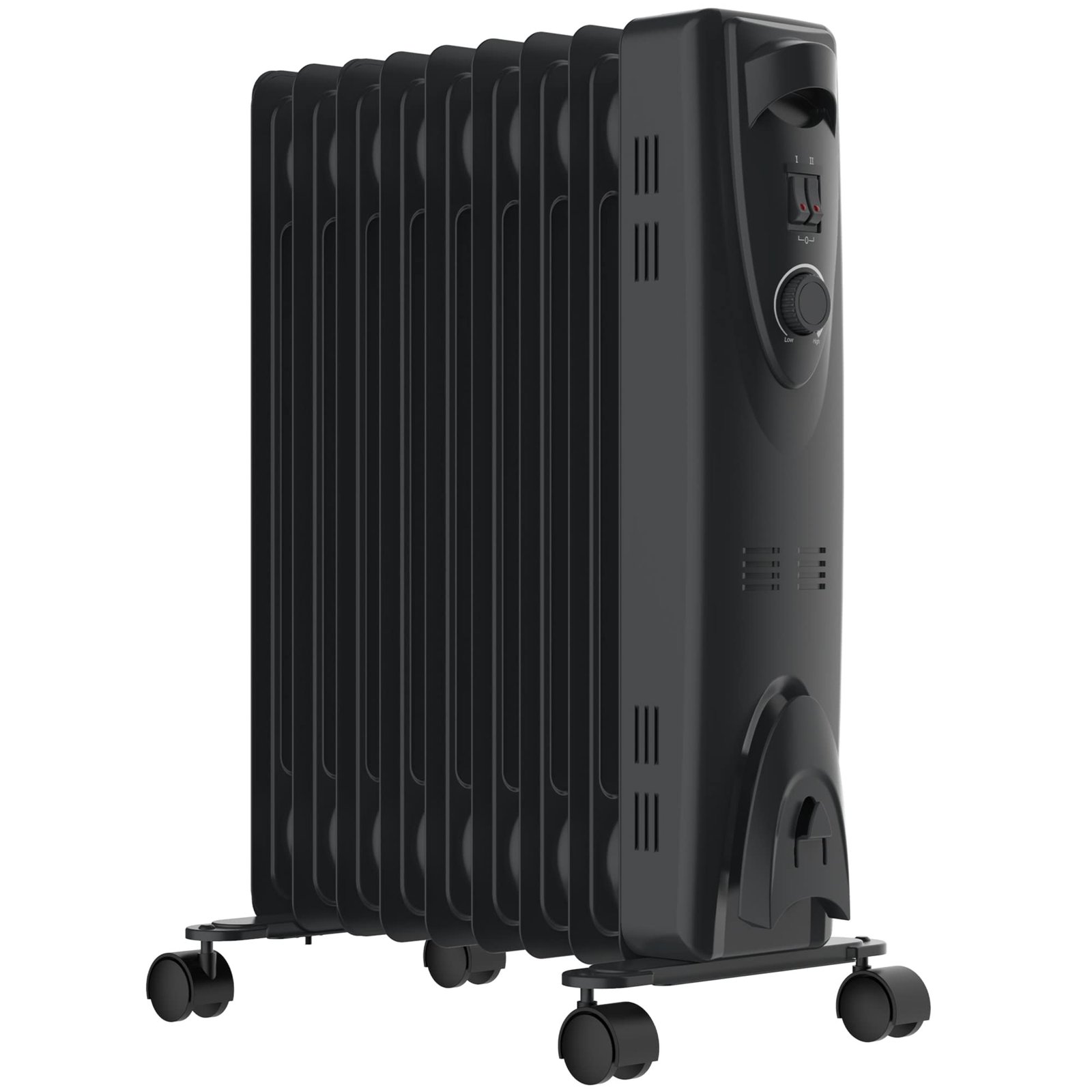 MYLEK Oil Filled Heater Radiator 2KW - Charcoal Grey