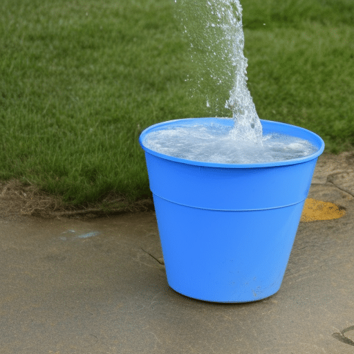 A bucket of soapy water