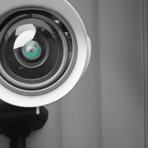 A close up look at a CCTV camera's lens