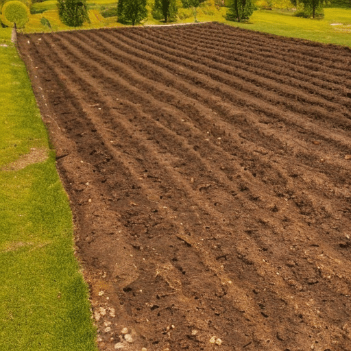 A garden ready for planting after weed killer application