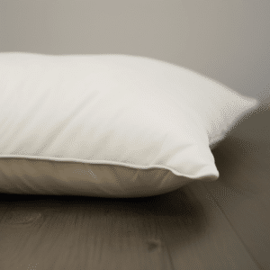 A latex pillow with hypoallergenic cover
