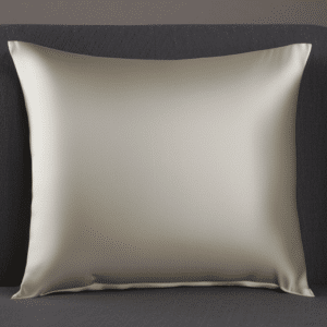 A pillow with silk pillowcase