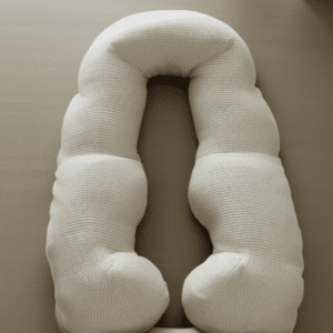 A pregnancy pillow  used for breastfeeding
