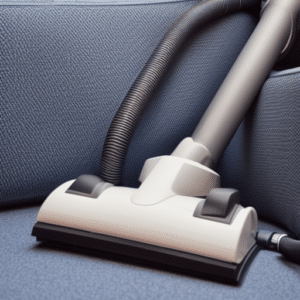 A vacuum cleaner on a sofa