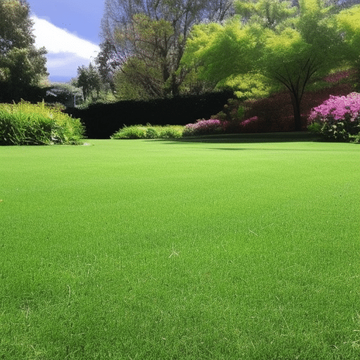 A wide and  beautiful lawn
