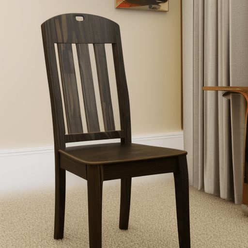 A wooden chair treated with wood preserver