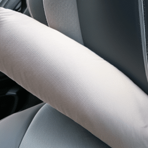 Body pillow on a car seat