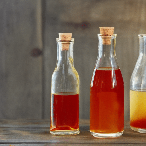 Bottles of vinegar