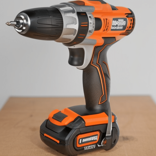 Brushless cordless drill on the table