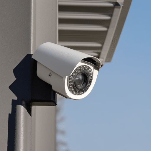 CCTV camera installed in a public place