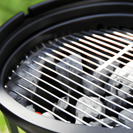 Charcoal bbq with clean grills