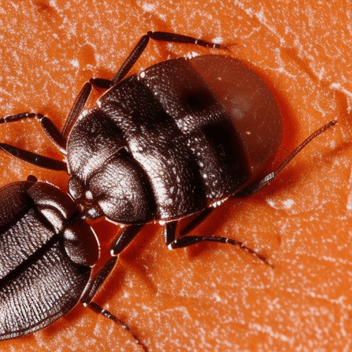 Close up look at a bed bug