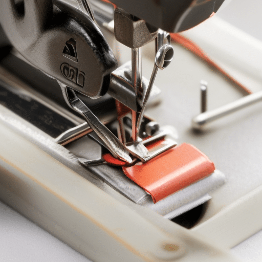 Close up look at a presser foot