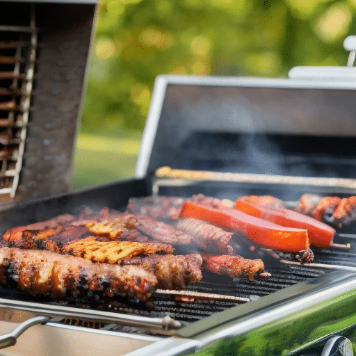 Cooking outdoor using a portable BBQ grill