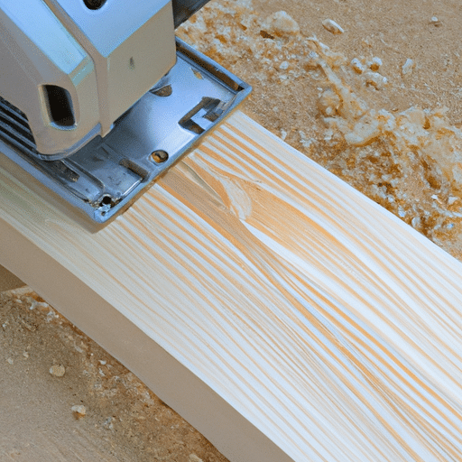 Cutting wood using a jigsaw