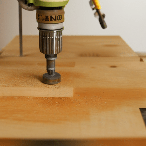 Drilling holes on the table