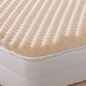 Egg crate foam topper on top of a mattress