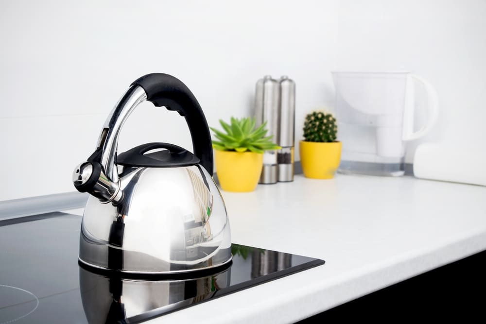 Kettle on a kitchen counter