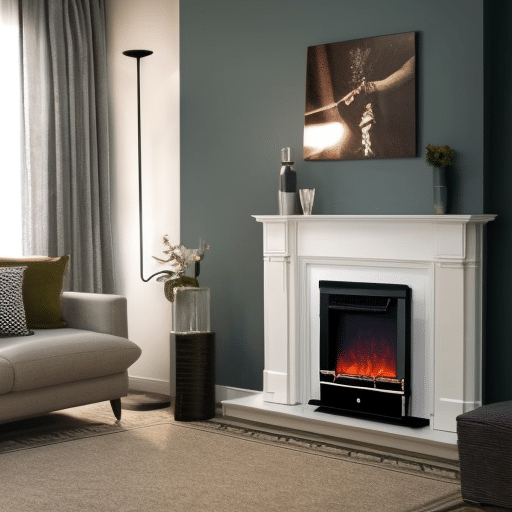 Modern fireplace in the living room