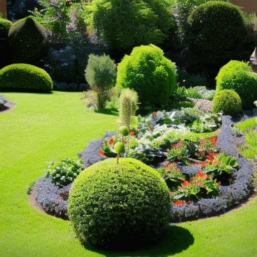 Plants were shaped using a hedge trimmer