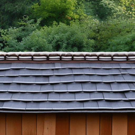 Roof of a garden shed