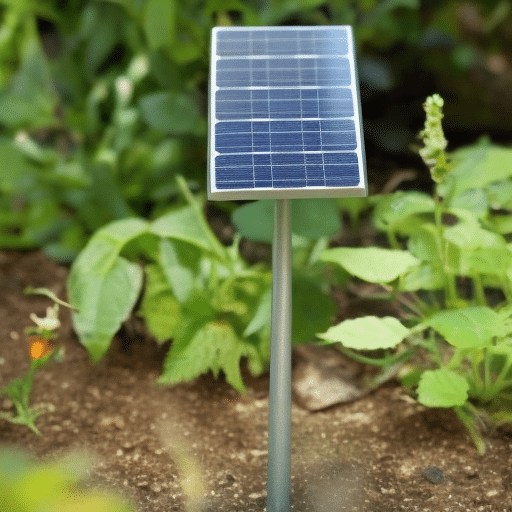 Solar panel in the garden