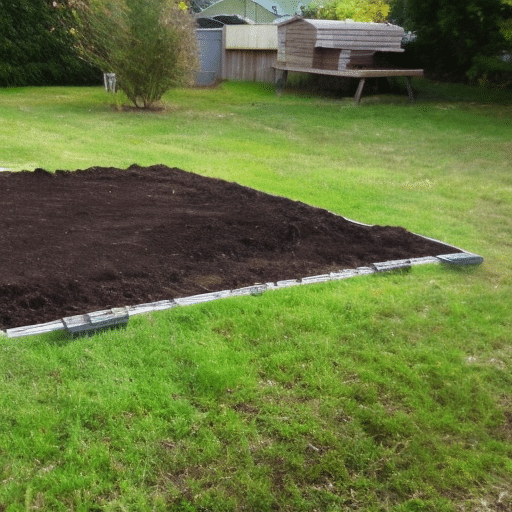 Starting to build the foundation of a garden shed