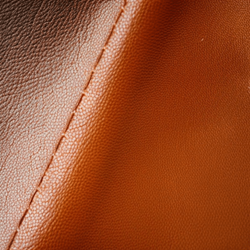 Stitched brown leather