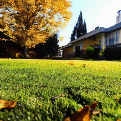 The lawn looks stunning in autumn