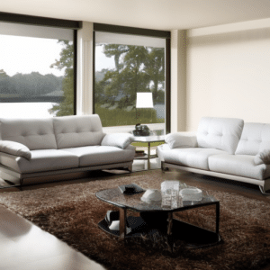 Two identical sofas in the living room