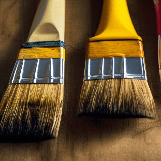 Two paint brushes on the table