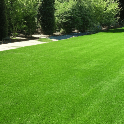 a beautiful grass in the backyard