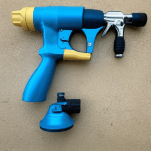a blue spray gun