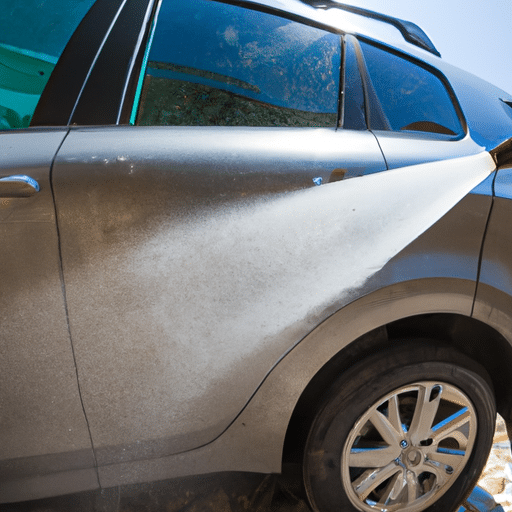 a gray auto being cleaned