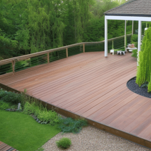 a nice deck in the garden