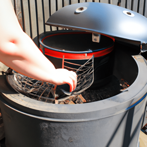 a person cleaning the interior of the cooking equipment