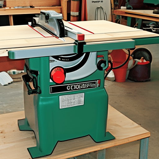 a portable saw on the table